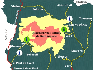 Situación del Parque Nacional de Aigüestortes
